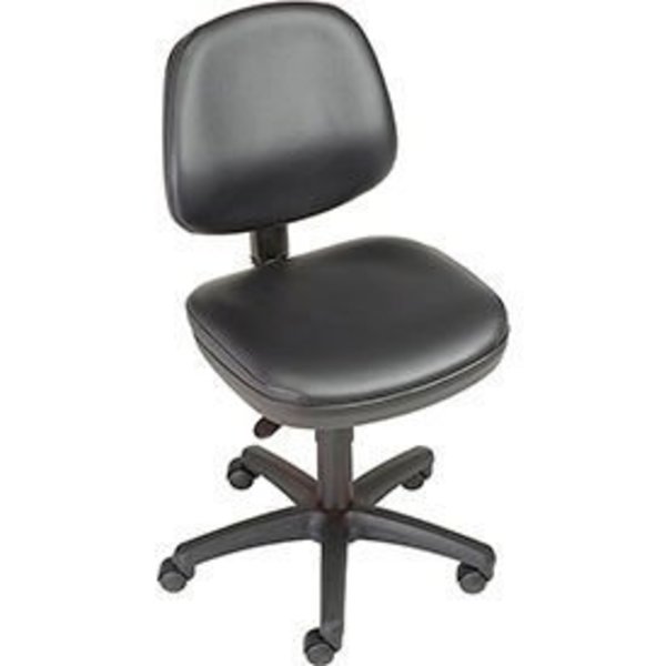 Global Equipment Interion    Antimicrobial Armless Chair, Black A3019TEE-EU01